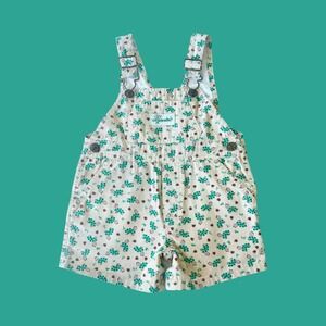 Vintage Cutecumber Turtle AOP Shortalls, Size 12 Months